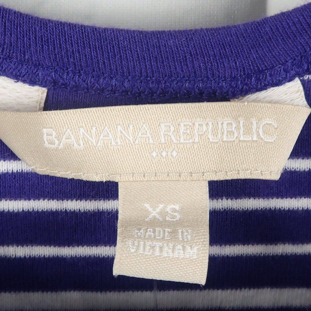 BANANA REPUBLIC PURPLE & WHITE STRIPE EXTRA LONG TANK TOP SIZE XS NWT - Picture 2 of 8